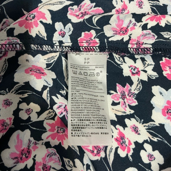 Banana Republic Riley sleeveless collared button-down floral shirt size SP - Picture 2 of 8